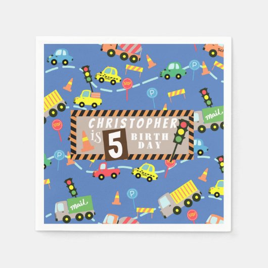 Serviette En Papier Bleu du transport (Devant)