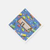 Serviette En Papier Bleu du transport (Coin)