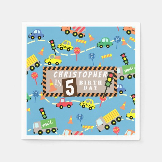 Serviette En Papier Bleu du transport (Devant)