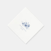 Serviette En Papier Bleu Dusty "Est. Serviettes Mariages 2025 pouces (Coin)