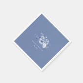 Serviette En Papier Bleu Dusty "Est. Serviettes Mariages 2025 pouces (Coin)