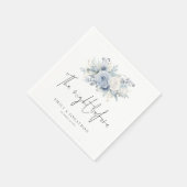Serviette En Papier Bleu Dusty Nuit avant les noms (Coin)