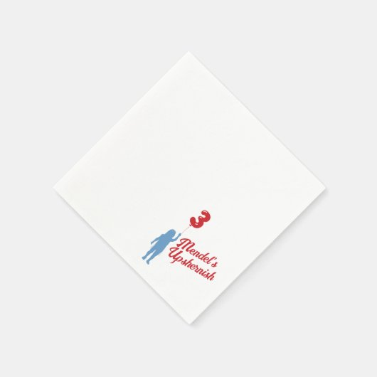 Serviette En Papier Bleu En vichy Upshernish Personnalisé Napkin (Coin)