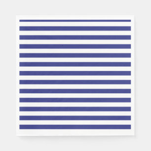 Serviette En Papier Bleu et blanc
