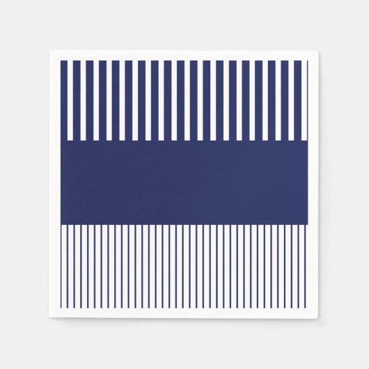 Serviette En Papier Bleu et blanc (Devant)