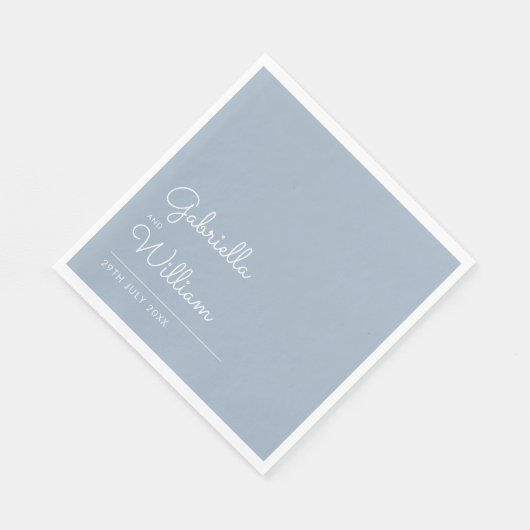 Serviette En Papier Bleu et blanc foncé (Coin)