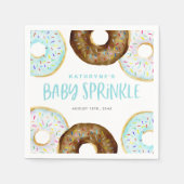 Serviette En Papier Bleu et chocolat Sprinkle Donuts Bébé Sprinkle (Devant)