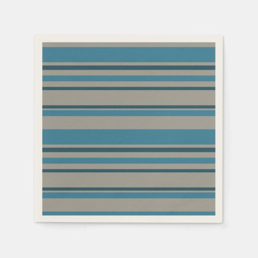 Serviette En Papier Bleu et gris (Devant)