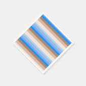 Serviette En Papier Bleu et rayures Brown (Coin)
