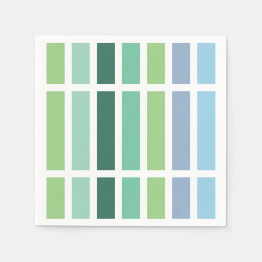 Serviette En Papier Bleu et vert (Devant)