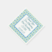 Serviette En Papier Bleu et vert grand-millénaires Hydrangea Ditsy (Coin)