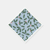 Serviette En Papier Bleu et vert Holly (Coin)
