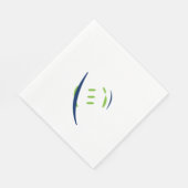 Serviette En Papier Bleu et vert Luuncheon Napkins sans bordure (Coin)
