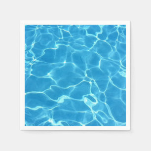 Serviette En Papier Bleu étincelant Piscine Bleu Eau Aquatique