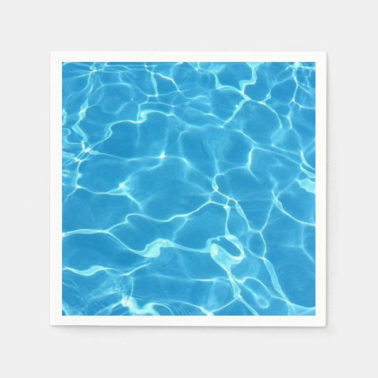 Serviette En Papier Bleu étincelant Piscine Bleu Eau Aquatique (Devant)