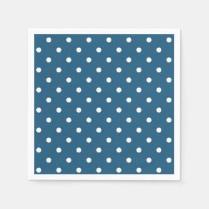 Serviette En Papier Bleu foncé avec Pois