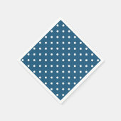 Serviette En Papier Bleu foncé avec Pois (Coin)