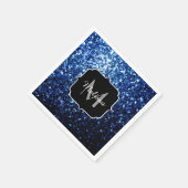 Serviette En Papier Bleu foncé foncé brillant parties scintillant scin (Coin)