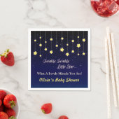 Serviette En Papier Bleu foncé Twinkle Little Star Baby shower Fournit (En situation)