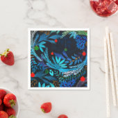 Serviette En Papier Bleu Frosty Forêt de Noël (En situation)