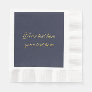 Serviette En Papier Bleu Gold Professionnel Tendance Minimaliste Propr