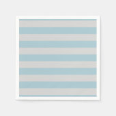 Serviette En Papier Bleu, Gris Gris, Motif rayé (Devant)