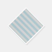 Serviette En Papier Bleu, Gris Gris, Motif rayé (Coin)