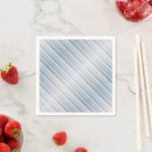 Serviette En Papier Bleu gris rayé élégant (En situation)