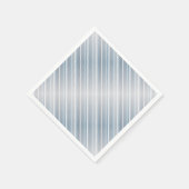 Serviette En Papier Bleu gris rayé élégant (Coin)