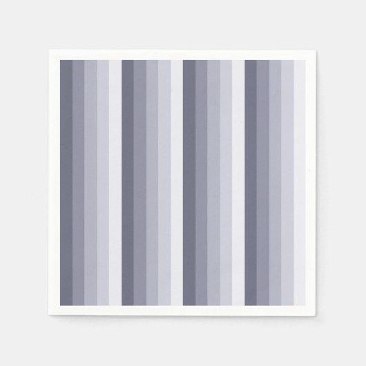 Serviette En Papier Bleu gris rayures (Devant)