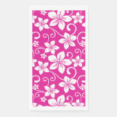 SERVIETTE EN PAPIER BLEU HAWAII (ROSE CHAUDE) (Devant)