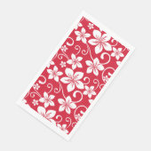 SERVIETTE EN PAPIER BLEU HAWAII (ROUGE) (Coin)