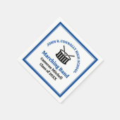 Serviette En Papier Bleu High School Marching Band Graduation Party (Coin)