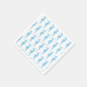 Serviette En Papier Bleu hippocampe (Coin)