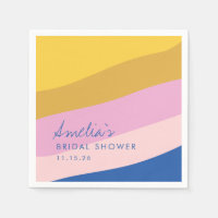 Bleu Jaune Fête des mariées personnalisée Jaune