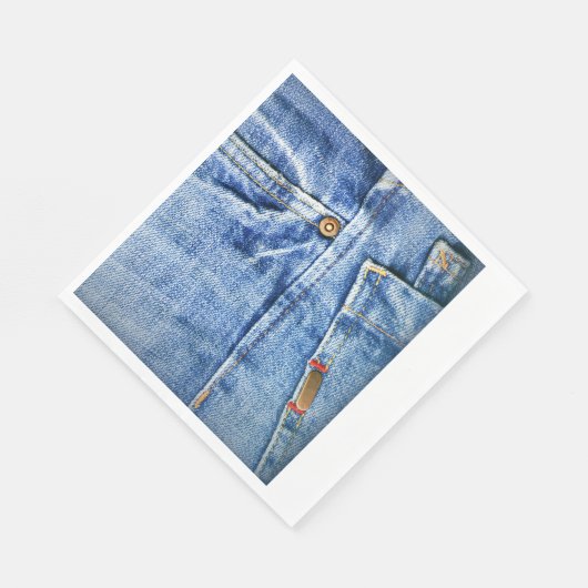 SERVIETTE EN PAPIER BLEU JEANS (Coin)
