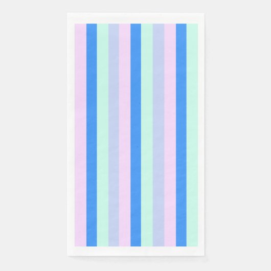 Serviette En Papier Bleu, Lavande, Rose et Monnaie Pastel Grandes vert (Devant)