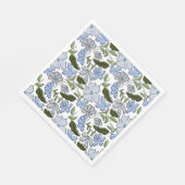 Serviette En Papier Bleu main tiré bloc floral Imprimer (Coin)
