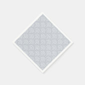 Serviette En Papier Bleu mandala vagues motif sur fond blanc (Coin)