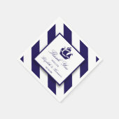 Serviette En Papier Bleu Mariage de navire marine (Coin)