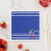 Serviette en papier bleu marine (En situation)