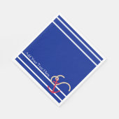 Serviette en papier bleu marine (Coin)