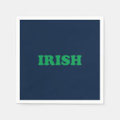 Serviette En Papier bleu marine irlandais moderne Saint Patrick's Day (Devant)