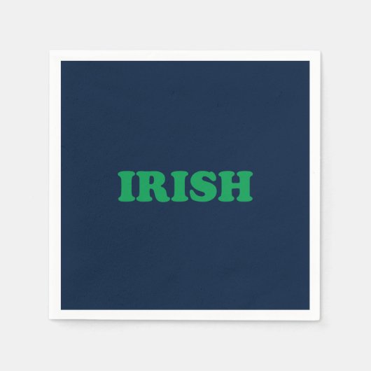 Serviette En Papier bleu marine irlandais moderne Saint Patrick's Day (Devant)