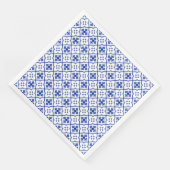 Serviette En Papier Bleu marocain (Coin)
