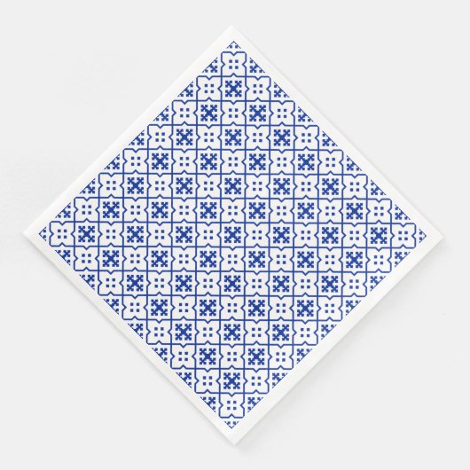 Serviette En Papier Bleu marocain (Coin)