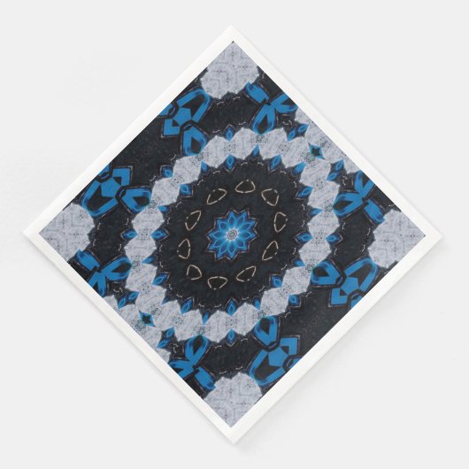 Serviette En Papier Bleu matin et soir (Coin)