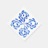 Serviette En Papier Bleu Méditerranée (Coin)
