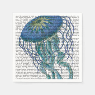 Serviette En Papier Bleu méduse