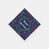 Serviette En Papier Bleu Memphis Motif des années 80 (Coin)